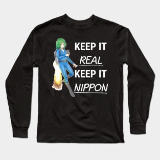 Nippon Marathon: Wedy Jones slogan Long Sleeve T-Shirt